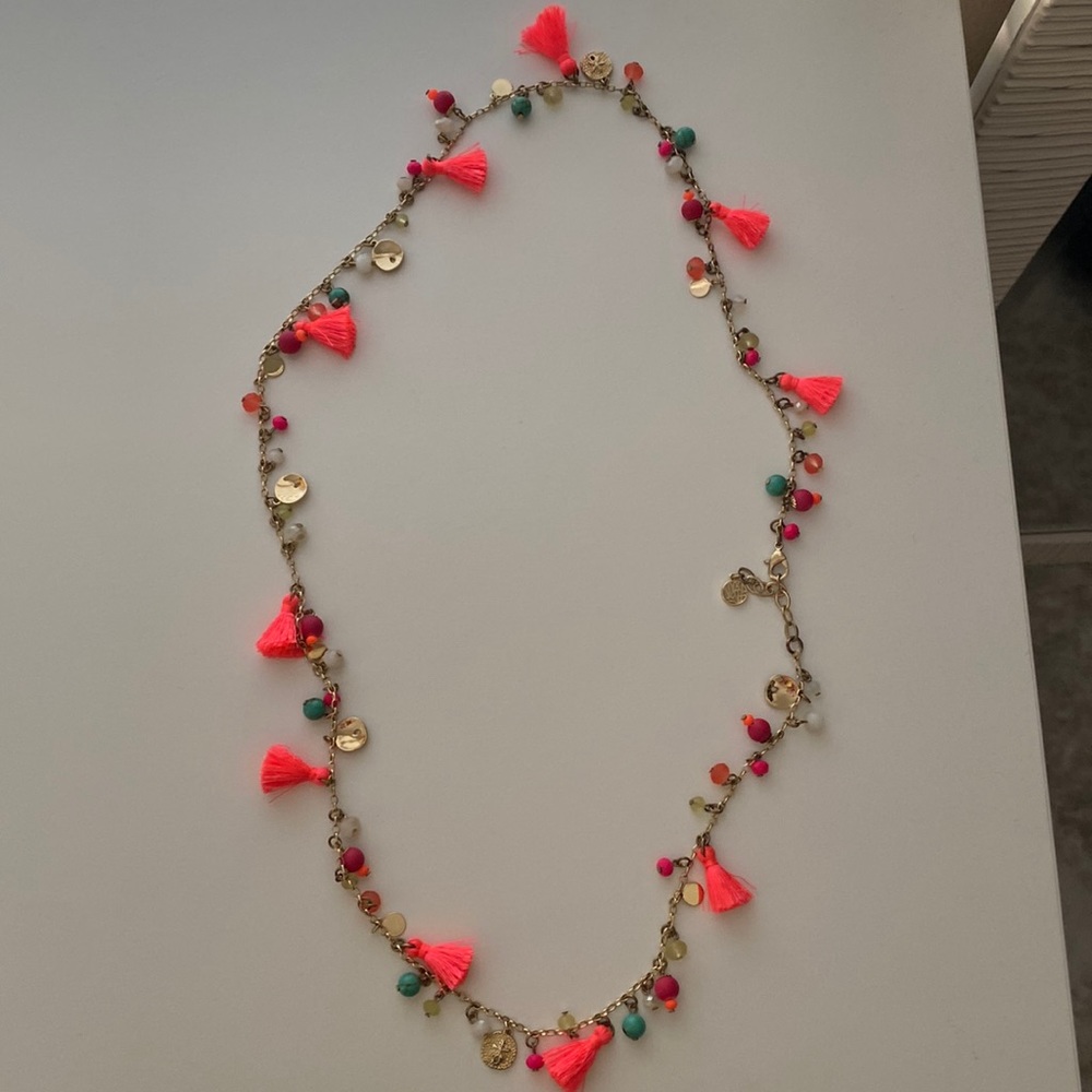 Lilly Pulitzer tassel charm necklace
